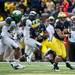 Michigan wide receiver Drew Dileo runs downfield in the first half against Michigan State on Saturday. Michigan won 12-10. Daniel Brenner I AnnArbor.com